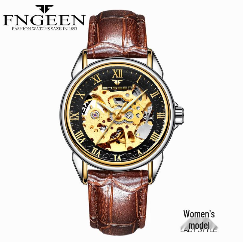 Fen Zun Men's Waterproof Fashion Automatic Skeleton Watch