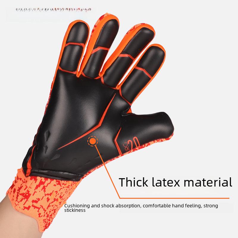 International Adult Latex Fingerless Breathable Thickened Goalkeeper Gloves