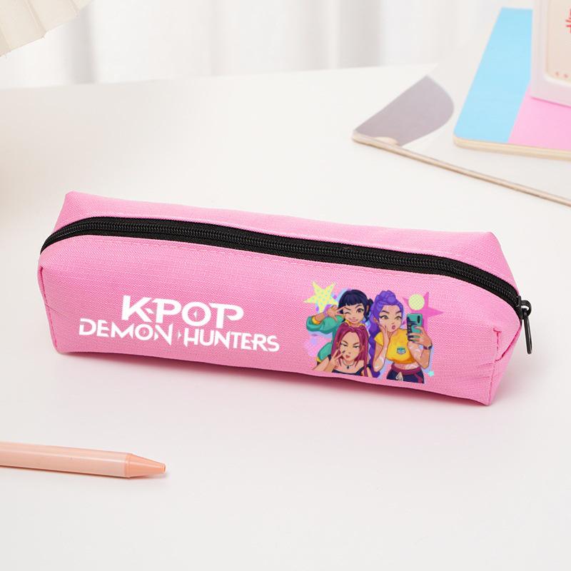 K-pop Demon Hunter Girl Group Cartoon Pencil Case - Oxford Cloth Stationery Bag for Primary Students