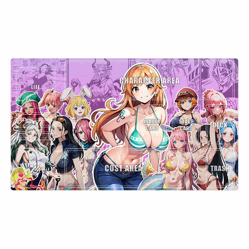 One Piece Opcg Nami Chopper Card Board Game Battle Mat Zoro Franky Board Game Card Duel Plate Mat Anime Gift Toys