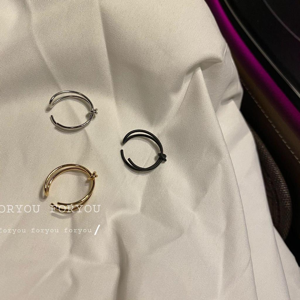 Open Adjustable Korean Knot Ring - Retro, Simple, Niche Design for Index Finger