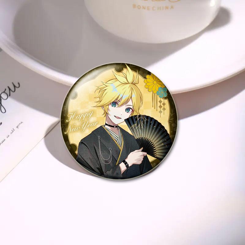 32/44/58mm Hatsune Miku Cartoon Figure Brooches Cosplay  Exquisit Badge for Collar Backpack Hat Accessory Handmade Enamel Pins Decoration