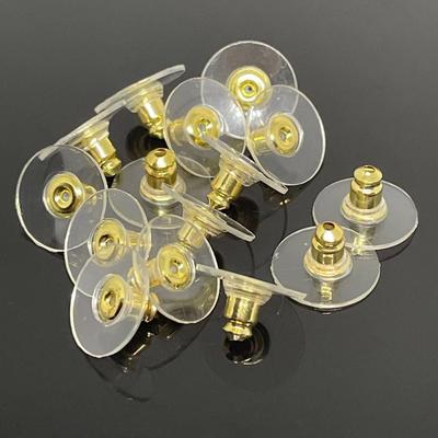 Tapones para los oídos y tachuelas con cabeza de bala electrochapados en cobre con diseño de platillo volante que conserva el color para accesorios de pendientes DIY.