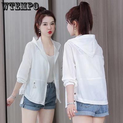 Short Breathable Sun Protection Clothes Summer Sports Loose Long Sleeve UV Protection Cardigan Thin Coat