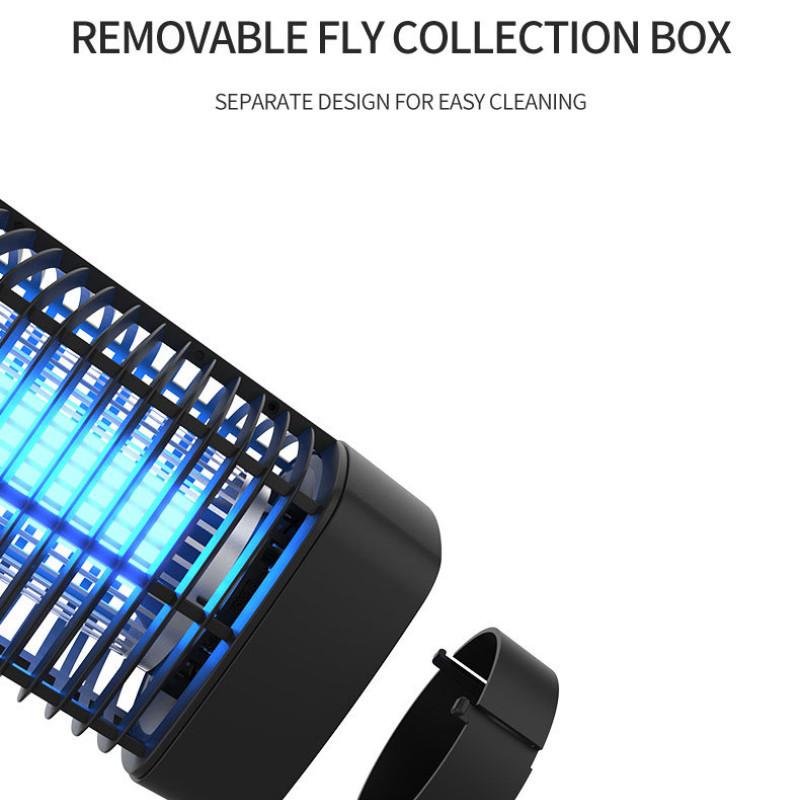 Black Indoor High-voltage Portable ABS Flame-retardant Material Mosquito Killer 360 ° Mosquito Trap Lamp Electric Mosquito Repellent Lamp