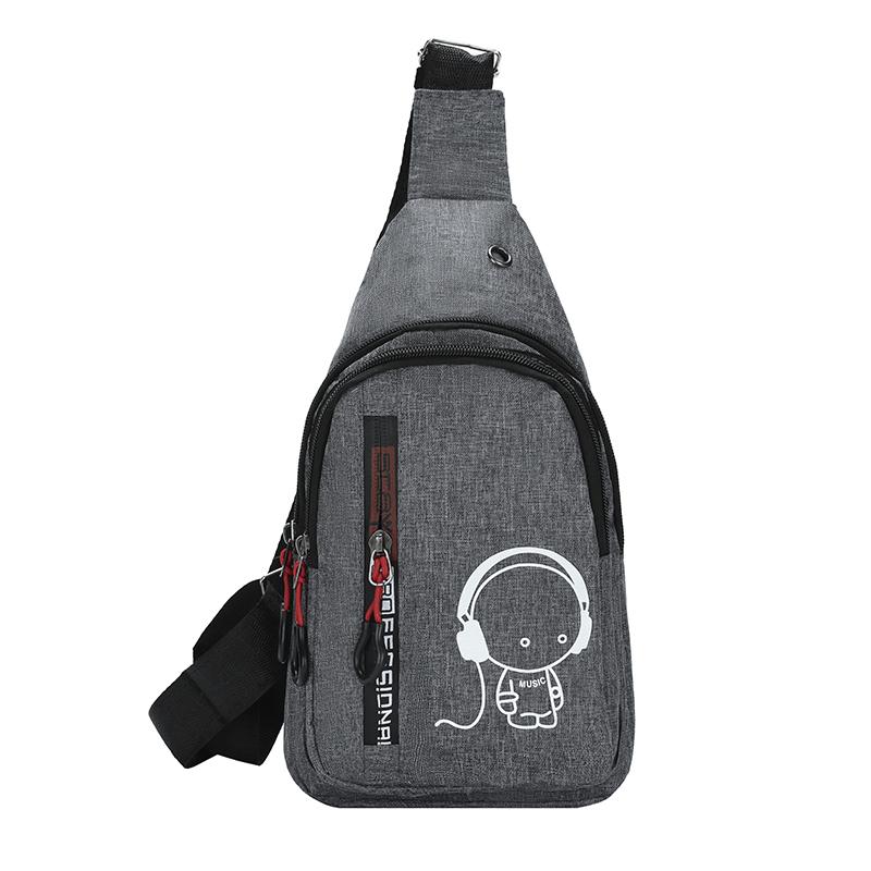 Men's Chest Bag  New Casual Fashion Shoulder Bag Male Hand Crossbody Korean Cycling Backpack