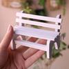 Miniature Park Bench Realistic Tiny Wooden Garden Seats for Micro Landscape Dollhouse Fairy Garden Accessory