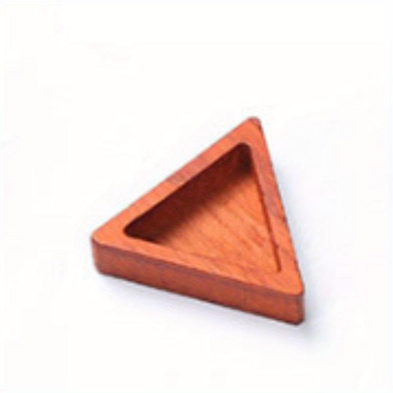 3Pcs Diy Material Crystal Drop Mold Rectangle Round Triangle Jewelry Pendant Saffron Pear Solid Wood Frame