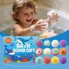 12Pcs Bath Bombs Set with Toy Fizzy Spa Ball for Kids Adults Moisturizing Skin-Softening Portable Travel Relaxation Kit for Beach Pool Home
