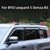 For BYD Leopard 5 Denza B5 Car Specialized Window Visor Transparent Rain Guard Thickened And Widened Modified Parts Special