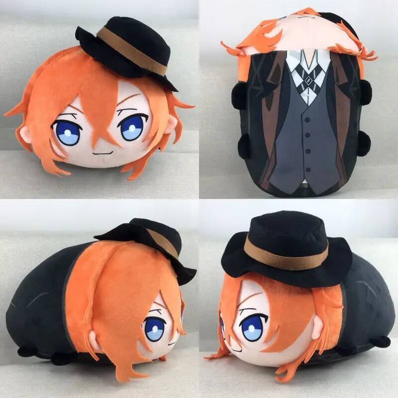 NEW Bungo Dazai Osamu Nakahara Chuuya Nakajima Atsushi Plush Doll Anime Stray Dogs Soft Stuffed Pillows Cushion Kids Gifts Toys