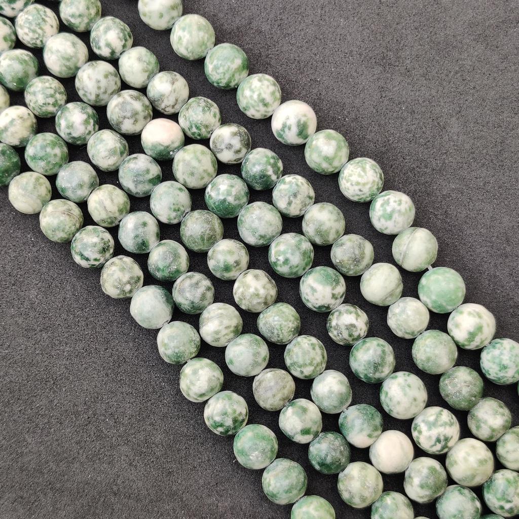 Natural Matt Tree Agate Round Beads, Healing Gemstone, Loose Beads, DIY Jewelry Making for Bracelet Necklace, 6 MM 8MM 10MM.