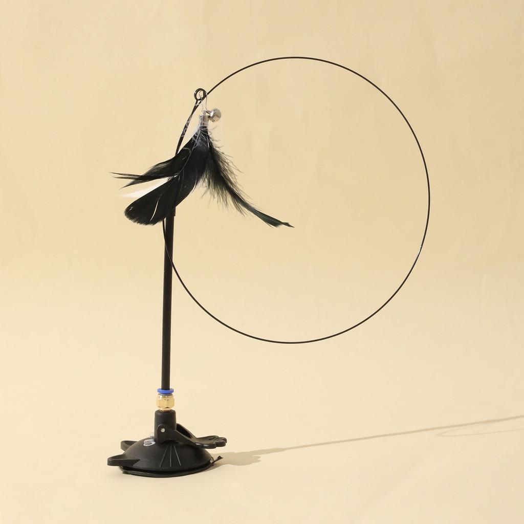 Feather Cat Teaser Stick With Steel Core For Hunting And Enrichment Activities