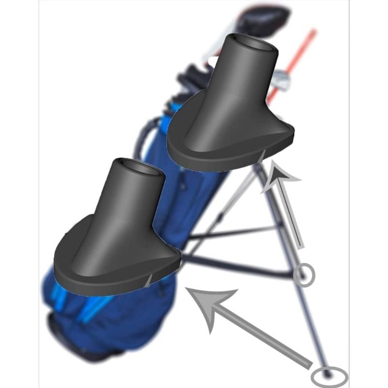 2Pcs Golf Bag Stand Feet Replacement Wear Resistent Golf Bag Rubber Feet Nonslip Rubber Balance Feet Golf Accessories