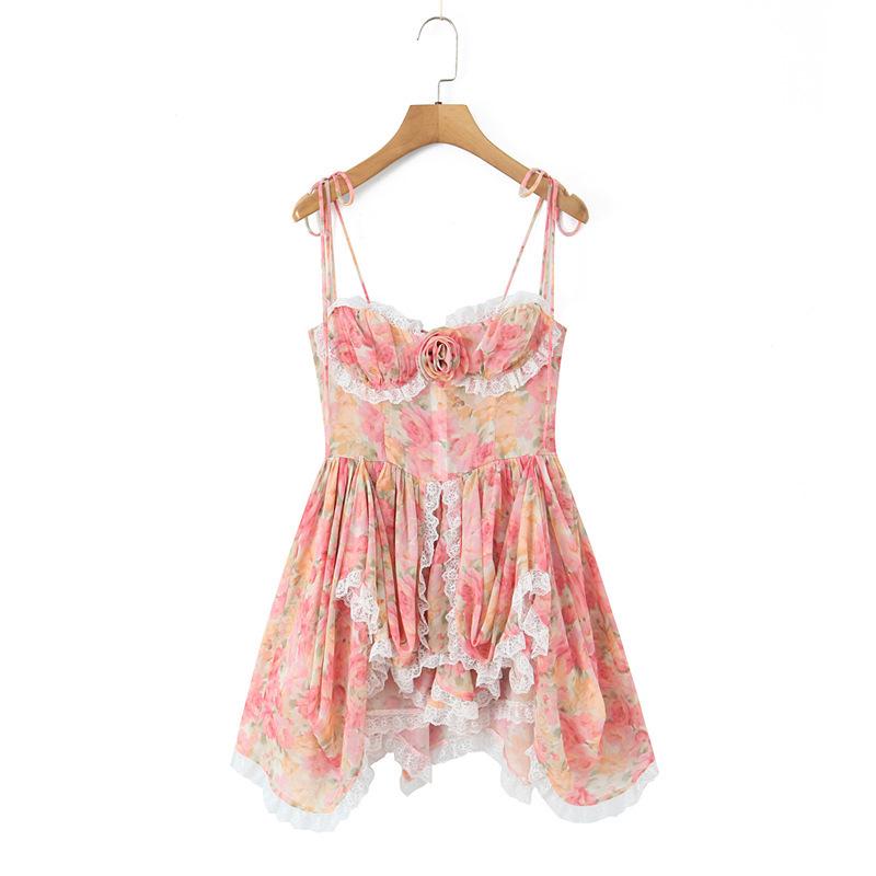 2026 Chic Lace Patchwork Backless Mini Dress - Sweet & Sexy Slim Fit Camisole Medium