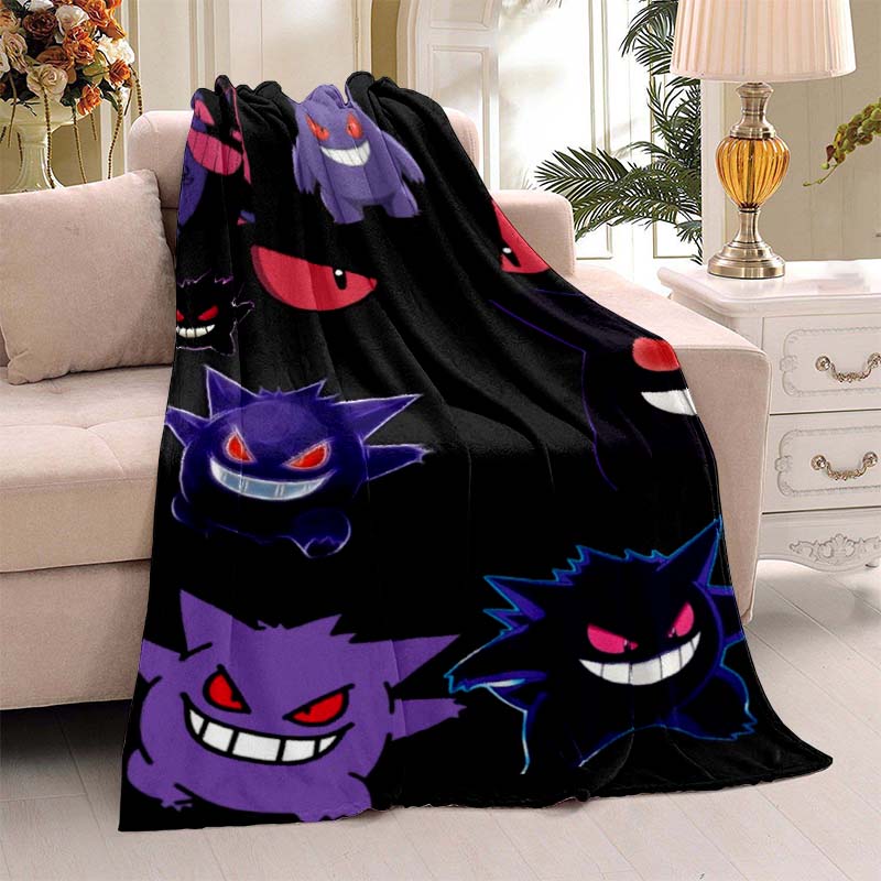 

The new 2026 Gengar printed blanket is a warm and comfortable flannel blanket suitable for bedrooms, sofas, beds, chairs, picnic 75x90cm