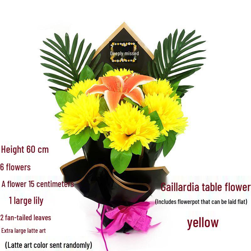 Qingming Chrysanthemenstrauß: Seidenblumen (künstlich) für das Gräberfegen und Friedhofsgedenken