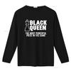 Funny Black Queen Most Powerful Chess African American Women T Shirt vintage Washed Casual graphic Breathable Slightly