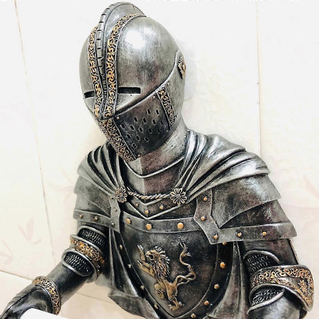 Wall Toilet Paper Holders Medieval Statue Knight Toilet Paper Dispenser Vintage Roll Paper Stand for Bathroom Toilet