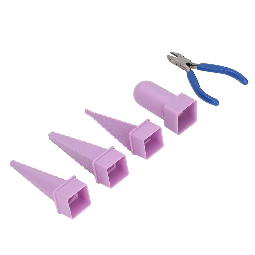 4Pcs Jewelry Mandrel Round Oval Triangle Square Jewellery Making Tool with 5in Pliers