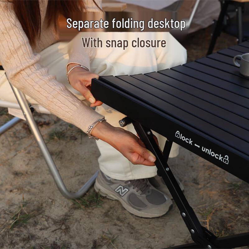 Portable Aluminum Alloy Roll-up Camping Table