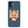 For iPhone 17 Case Cartoon Deer Pattern Printing Straight Edge TPU Phone Back Cover