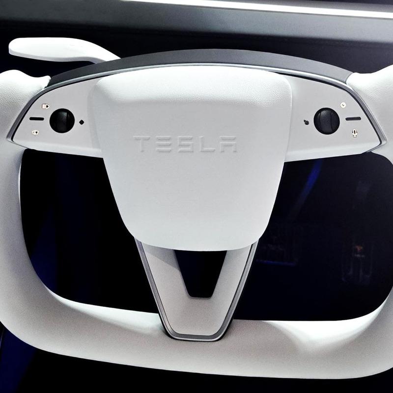 Steering Wheel Trim for Tesla 2025-2026 Model Y Juniper Model YL 2024-2026 Model 3 Highland ABS Steering Wheel Frame Trim Cover