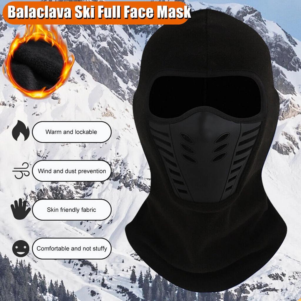 1-pack Unisex Balaclava Full Face Mask, Fleece, Windproof, Warm, Winter Ski Mask