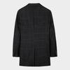 Caizi Men's Mid-length Plaid Wool Blend Overcoat