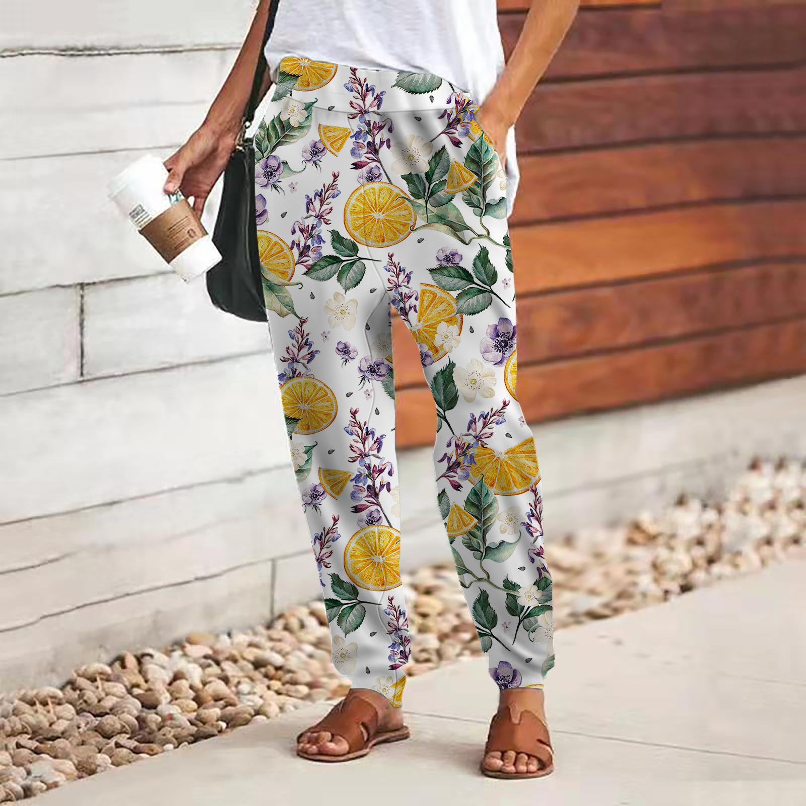 

Женские брюки с принтом 3D желто-оранжевого цвета, свободные брюки со шнуровкой и эластичным поясом, повседневные длинные брюки с карманами 4XL жёлтый