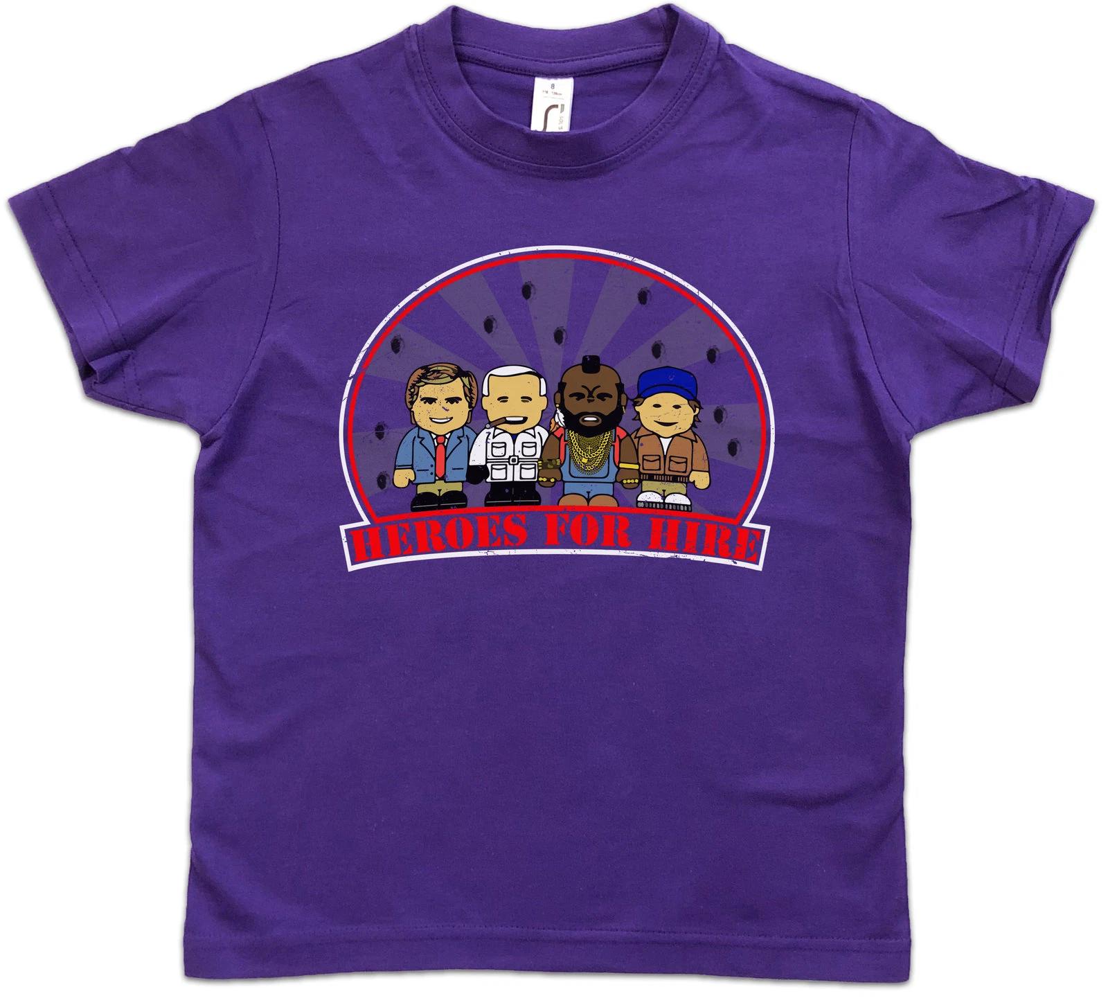 HEROES FOR HIRE Kids Boys T-Shirt The A-Team Hannibal A BA Mr. T Team TV Van 110