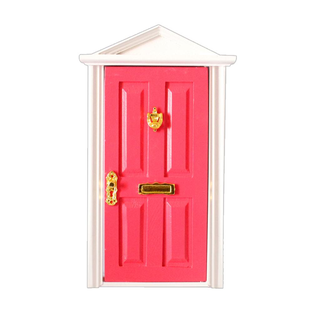 Wooden Entryway Door for 1:12 Scale Dollhouse