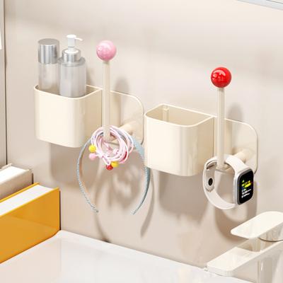 Bathroom Storage Rack with Drain Hole Strong Load Bearing Large Capacity Wall