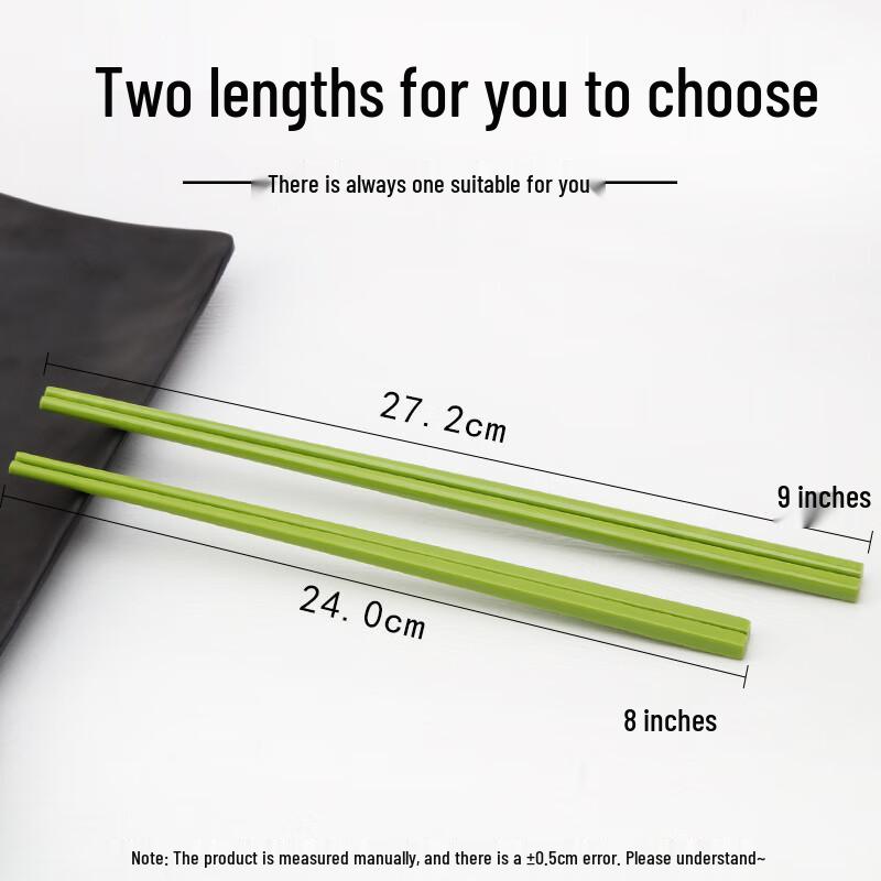 Wiederverwendbare Melamin-Essstäbchen - 10 Paar Packung