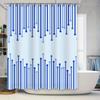 Blue Striped Shower Curtain Modern Design Bathroom Decor Waterproof Fabric Home Decoration Supplies Accessories