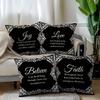 1/4pcs Believe Faith Joy Love Christian Themed Pillowcases Sofa cushion cover home bedroom room decoration
