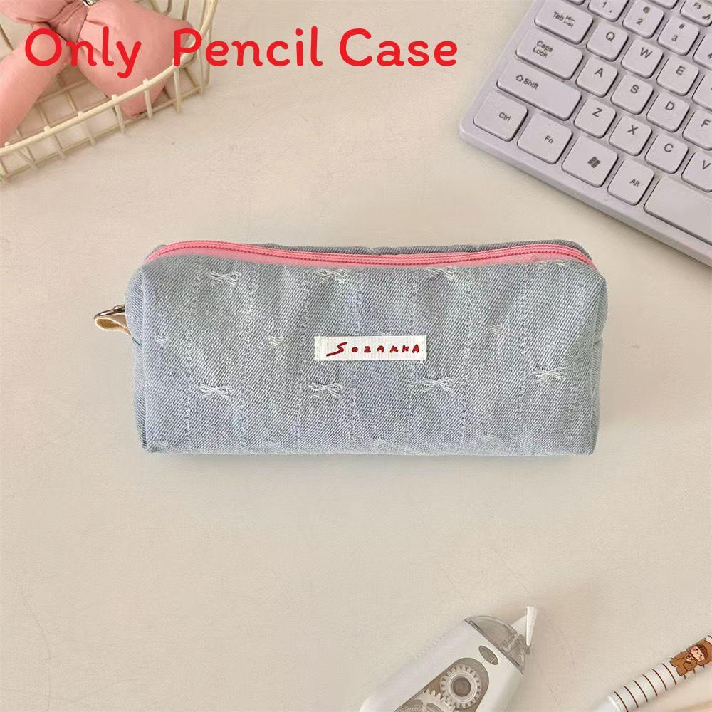 Stylish Jeans Pencil Bag With Polyester Material For Back To School Supplies For Teens