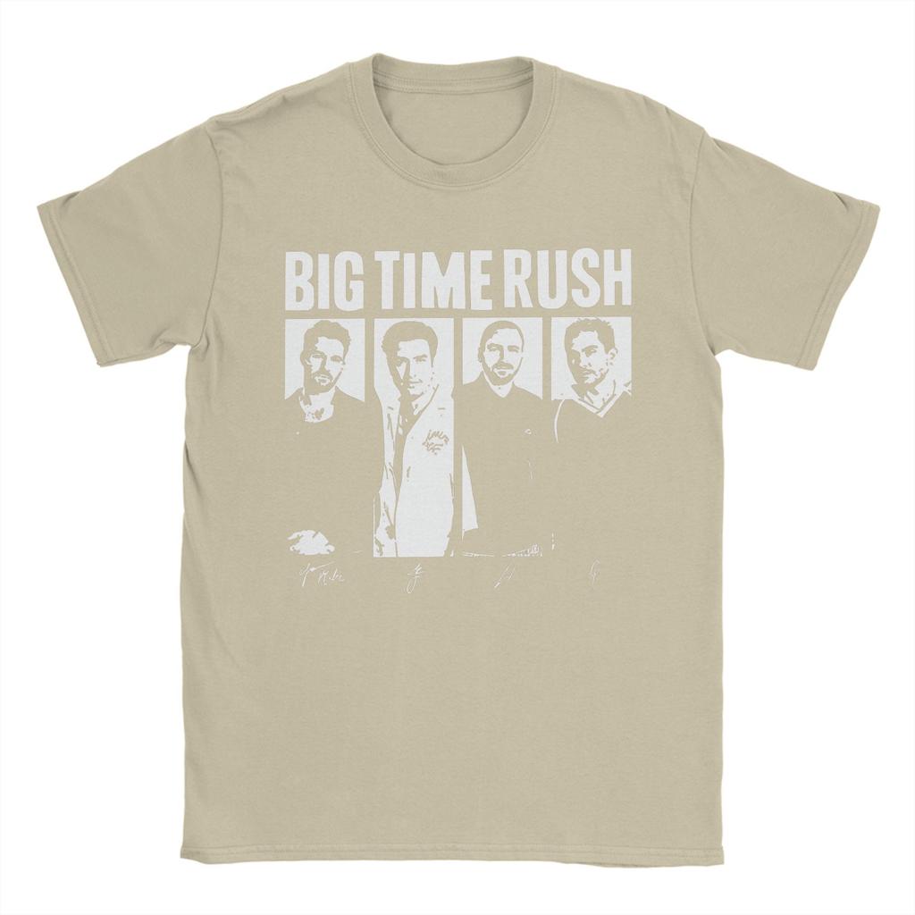 Men Tshirt Big Time Rush Tour 2025 Humor 100 Cotton Tee Shirt Short Sleeve T Shirt Crew Neck Tops Plus Size