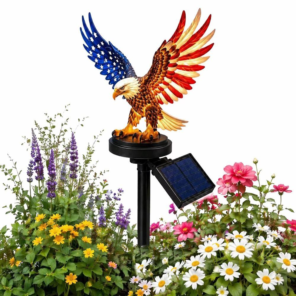 UV Resistant Solar Eagle Light LED Lighting Solar Garden Light Patriotic Eagle Statue Garden Decor
