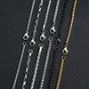 3mm Rolo Link Chain 316L Stainless Steel Necklace Gold/Steel Color 60CM Long Chain Lobster Clasp Necklace For Men Women Gifts