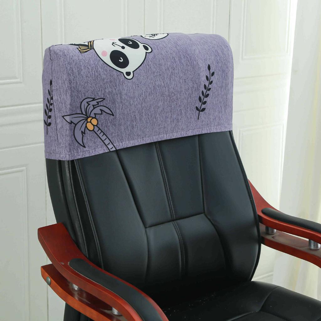 Elastic Boss Chair Headpillow Case Office Chair Cover Swivel Chair Headpillow Case Computer Chair Headpillow Seat Dustproof Head Cover
