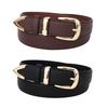 Versatile Korean Decorative Ladies Leather Dress Belt with Retro Gold Pin Buckle