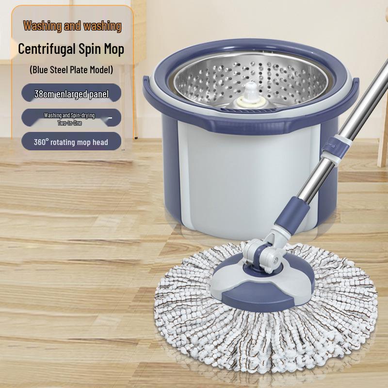 Jia Shi Jie 360° Spin Mop Set: Hands-Free, Dual-Use Wet & Dry Single Bucket System