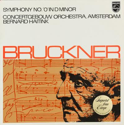 LP Record CONCERTGEBOUWORKEST, BERNARD HAITIN - Symphony No. '0' In D Minor 802724LY Philips 1979 Netherland Classical Used