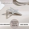 1pc Star Shaped 925 Sterling Silver Hair Clip Platinum Plated Moissanite Pendant Charm Geometric Design for Women Factory