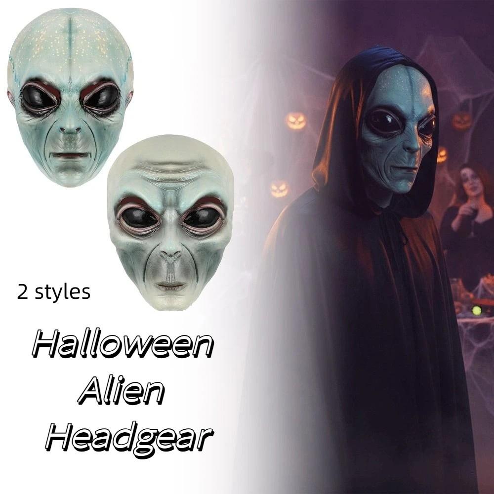 Masque intégral Masque d'extraterrestre Masque d'extraterrestre vert Masques d'extraterrestres Masque d'Halloween amusant Déguisement de Carnaval
