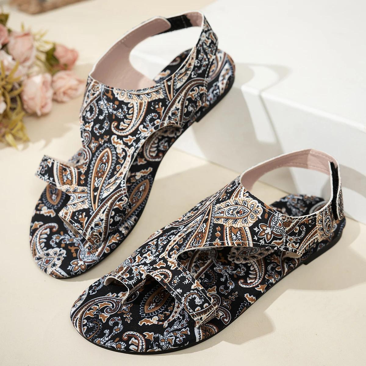 

Fashion Summer Clip Toe Outdoor Shoes Woman Retro flip flops Sandals Women Beach Sandals Bohemia Style Flat Lightweight Sandals Women 36 чёрный