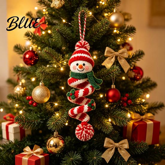 Seasonal Crochet Crafting Projects Spiral Ornament DIY Kit for Adults Beginners Christmas Craft Set Handmade Holiday Decorations with Yarn,