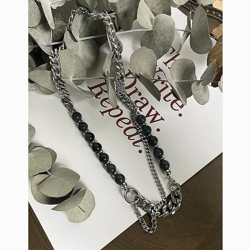 Handmade Geometric Stainless Steel Multilayer Chain Jewelry For Unisex Street Style