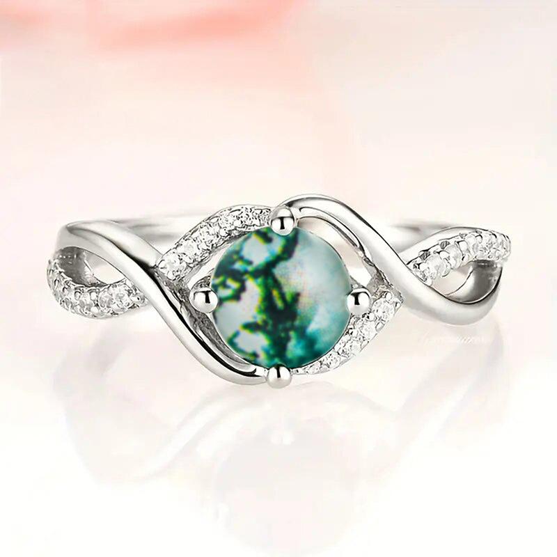 European and American Temperament Ancient Style, Bamboo Shadow Ring, Women s High-end Feeling, Wedding Design, Zircon Wholesale 10